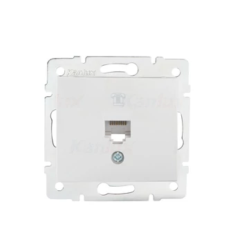 KANLUX DOMO 01-1370-002 Telefon csatlakozó aljzat, fehér (24751)