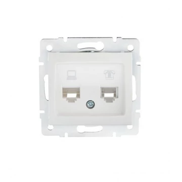 KANLUX DOMO 01-1430-002 Adatcsatlakozó aljzat, fehér (24757)