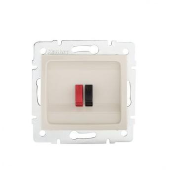 KANLUX DOMO 01-1450-003 Hangszóró-csatlakozóaljzat (2), krém (24818)