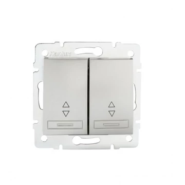 KANLUX DOMO 01-1060-243 Dupla alternatív kapcsoló, ezüst (24837)