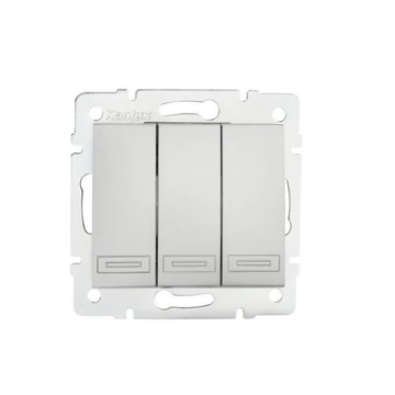 KANLUX DOMO 01-1090-243 Hármas csillárkapcsoló, ezüst (24840)