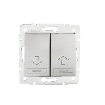 KANLUX DOMO 01-1100-243 Redőny kapcsoló, ezüst (24841)