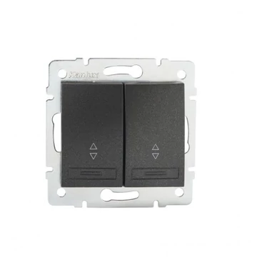 KANLUX DOMO 01-1060-241 Dupla alternatív kapcsoló, grafit (24896)