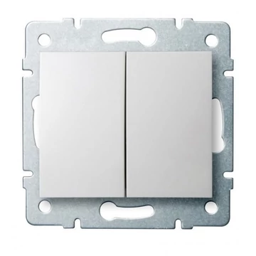KANLUX LOGI 02-1022-102 Dupla nyomókapcsoló, fehér (25069)