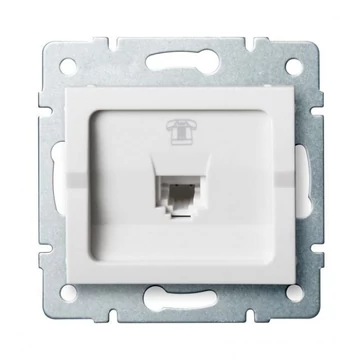 KANLUX LOGI 02-1370-002 Telefon csatlakozó aljzat, fehér (25106)