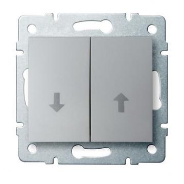 KANLUX LOGI 02-1100-143 Redőny kapcsoló, ezüst (25196)