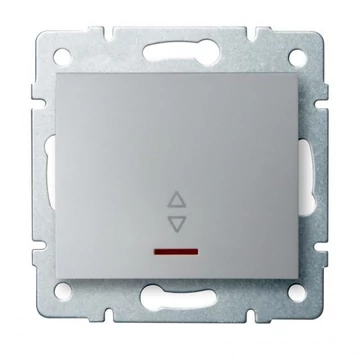 KANLUX LOGI 02-1140-143 Jelzőfényes alternatív kapcsoló, ezüst (25200)