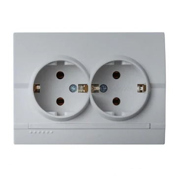 KANLUX LOGI 02-1270-143 Dupla dugalj komplett, ezüst (25213)
