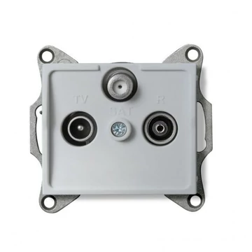 KANLUX LOGI 02-1350-043 Antenna csatlakozó aljzat, ezüst (25221)