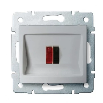 KANLUX LOGI 02-1450-043 Hangszóró-csatlakozóaljzat (2), ezüst (25232)