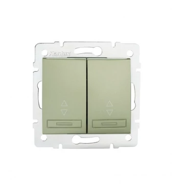 KANLUX DOMO 01-1060-250 Dupla alternatív kapcsoló, pezsgő (25369)