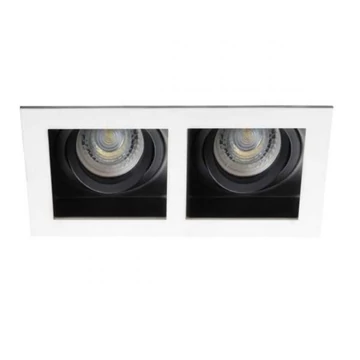 KANLUX ARET 2XMR16-W dekorációs keret spotlámpához, 100x185mm, fehér (26723)
