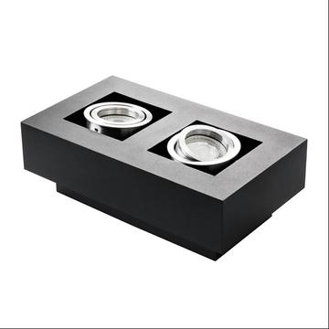 KANLUX STOBI DLP 250-B beltéri mennyezeti lámpa, 2x max 25W, GU10, fekete (26832)