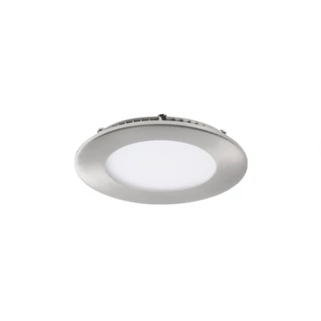 KANLUX ROUNDA V2LED6W-NW-SN beépíthető lámpa, Ø120mm, 6W, 300 lm, 4000 K, szatén nikkel (27221)