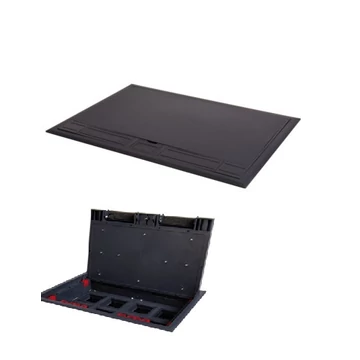 KANLUX BIURO+ 04-0021-100 Műanyag padlódoboz 8xM45, 231x321mm, fekete (28303)