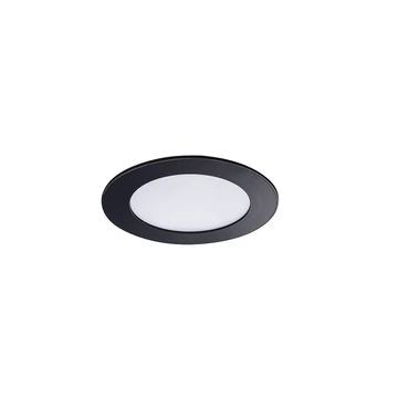 KANLUX ROUNDA V2LED 6W-WW-B beépíthető LED lámpa kerek Ø120mm 270lm 3000K IP44/IP20 fekete (33562)