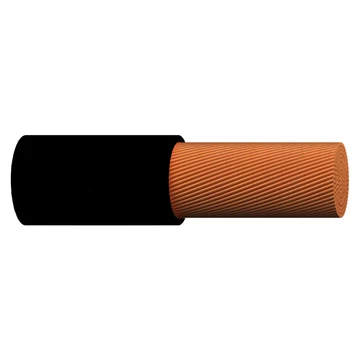 H07V-K 2,5 mm2 fekete, Mkh, (1KV), sodrott Cu-vezető, PVC-érszigeteléssel (20210074)