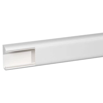 LEGRAND Univerzális DLP kábelcsatorna, 80 x 35 mm, 65 mm-es hajlékony fedéllel, válaszfal nélkül, Program Mosaic szerelvényekkel szerelhető, 2 m, fehér (010461)