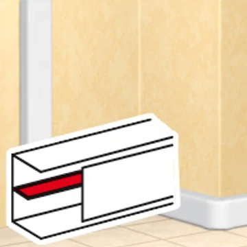 LEGRAND DLP válaszfal ragasztható, 60x35/50 és 80x35 csatornához (010584)