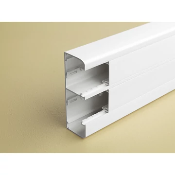 LEGRAND DLP bepattintható kábelcsatorna, 145 x 50 mm, 2 rekeszes, válaszfallal, 2 x 45 mm-es fedéllel, 2 m, fehér (075604)