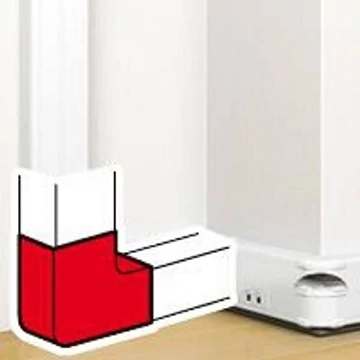 LEGRAND DLP kanyarelem bepattintható kábelcsatornához, 90°, 145 x 50 mm, fehér (075644)
