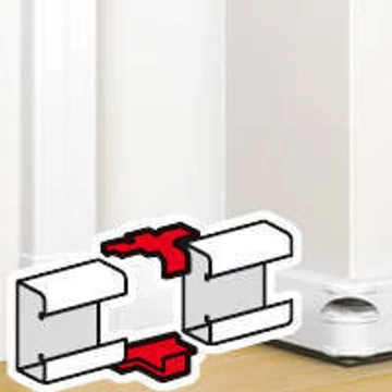 LEGRAND DLP csatorna összekötő elem bepattintható kábelcsatornához, 145 x 50 mm, fehér (075663)