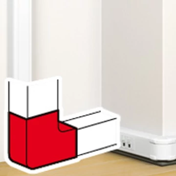 LEGRAND Kanyarelem: 90°antimikrobiális 80x50 mm csatornához (075720)