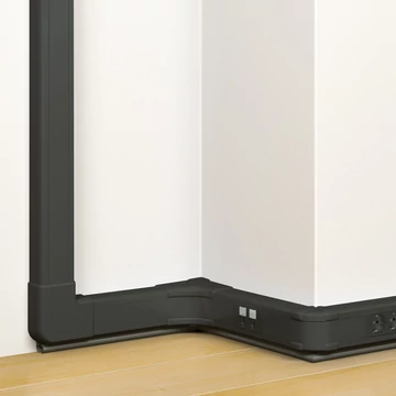 LEGRAND DLP-S kábelcsatorna 80×50 mm, hajlékony fedéllel, bepattintható 45-ös szerelvényhez, fekete (075750)