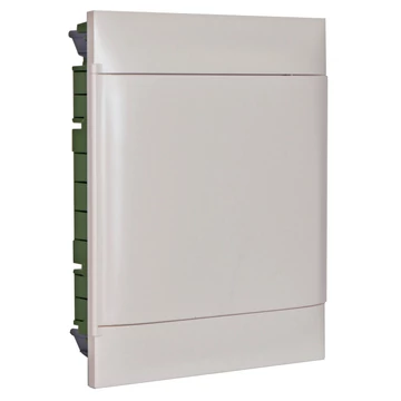 LEGRAND PractiboxS 2 sor 12 modul, gipszkartonba süllyeszthető kiselosztó(850°C), fehér ajtóval, védőföld és nulla elosztókapoccsal (135162)