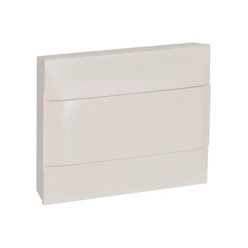 LEGRAND PractiboxS 1 sor 12 modul, falon kívüli kiselosztó(650°C), fehér ajtóval, védőföld és nulla elosztókapoccsal (135201)