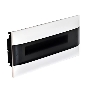 LEGRAND PractiboxS 1 sor 22 modul, gipszkartonba süllyeszthető kiselosztó(850°C), átlátszó füstszínű ajtóval, védőföld és nulla elosztókapoccsal (137175)
