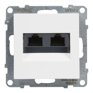 LEGRAND Suno 2xRJ45 Cat.6 UTP csatlakozóaljzat, fehér (721153)