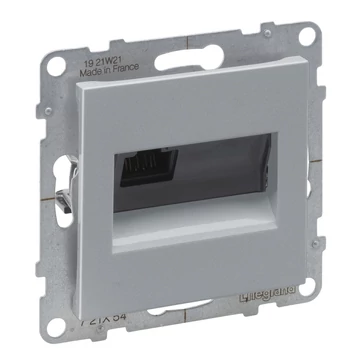 LEGRAND Suno RJ45 Cat.6A UTP csatlakozóaljzat, alumínium (721354)