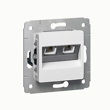 LEGRAND Cariva LCS2 2xRJ45 Cat6 UTP aljzat keret nélkül fehér (773642)