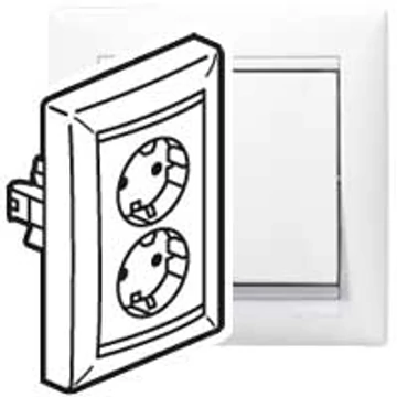 LEGRAND Valena 2x2P+F csatlakozóaljzat fehér (774400)