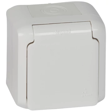 LEGRAND Forix IP44 fk 2P+F földelt csatlakozóaljzat, 16A, csapófedéllel, biztonsági zsaluval, fehér (782373)
