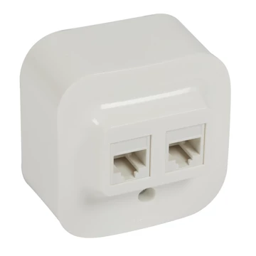 LEGRAND Forix IP20 falon kívüli 2x RJ45 Cat. 5e UTP informatikai csatlakozóaljzat fehér (782428)