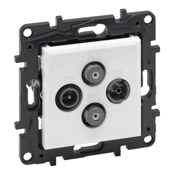 LEGRAND Niloé Step TV-R-SAT-SAT csillagpontos aljzat (1,5 dB), fehér (863182)