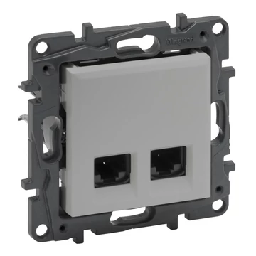 LEGRAND Niloé Step 2xRJ45 Cat.5E FTP aljzat, alumínium (863358)