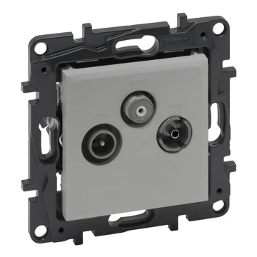 LEGRAND Niloé Step TV-R-SAT végzáró aljzat (10 dB), alumínium (863379)