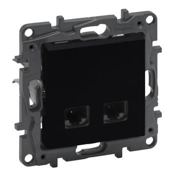 LEGRAND Niloé Step 2xRJ45 Cat.5E FTP aljzat, fekete (863558)