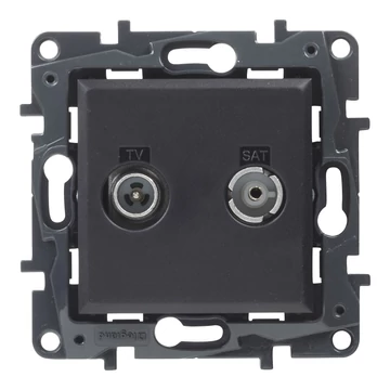 LEGRAND Niloé Step TV-R-SAT végzáró aljzat (10 dB), fekete (863579)