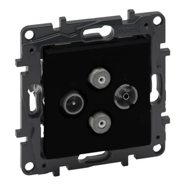 LEGRAND Niloé Step TV-R-SAT-SAT csillagpontos aljzat (1,5 dB), fekete (863582)