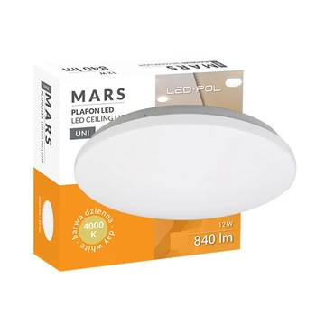 ORO-MARS-12W-DW LED DOWNLIGHT FALI ÉS MENNYEZETI LED LÁMPA, A, 840lm, 4000K (ORO26016)