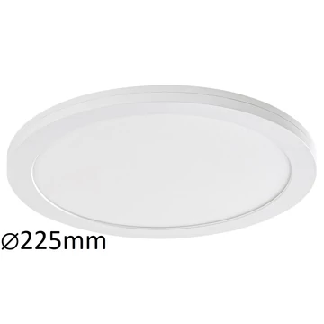 RÁBALUX Sonnet beépíthető és ráépíthető mennyezeti lámp, LED 18W, fehér, D225mm (1489)