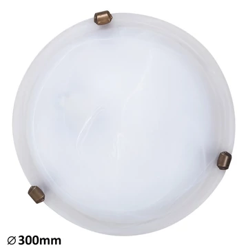 RÁBALUX Alabastro mennyezeti lámpa D30 E27 60Wfehér/bronz (3203)