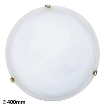RÁBALUX Alabastro mennyezeti lámpa, D40 E27 2x60W fehér/arany (3301)