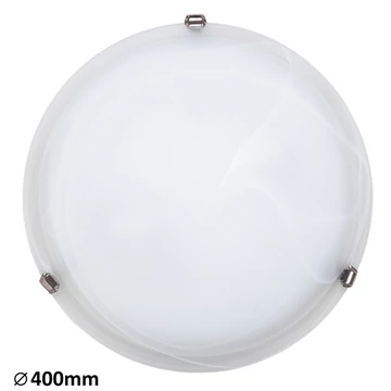 RÁBALUX Alabastro mennyezeti lámpa, D40 E27 2x60W fehér/króm (3302)