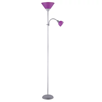 RÁBALUX Action állólámpa E27 100W+E14 25W ezüst-lila (4020)