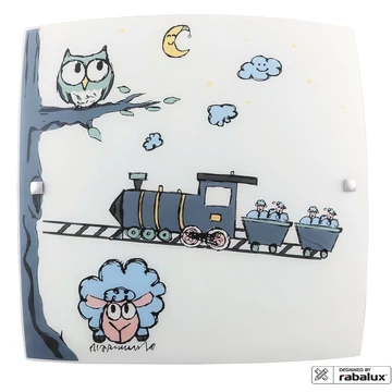 RÁBALUX Shepherd mennyezeti gyereklámpa E27 2x60W éjszakai vonat (4557)
